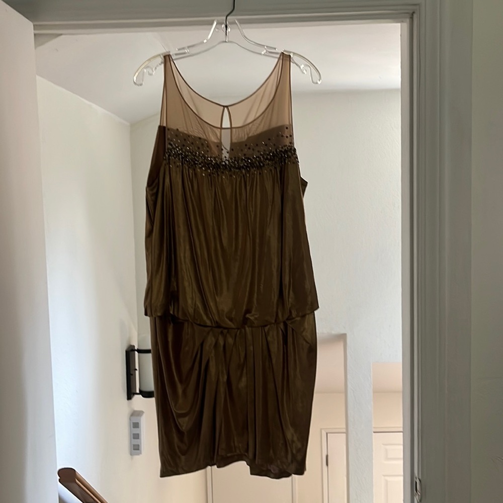 Bronze Lame Cocktail Dress